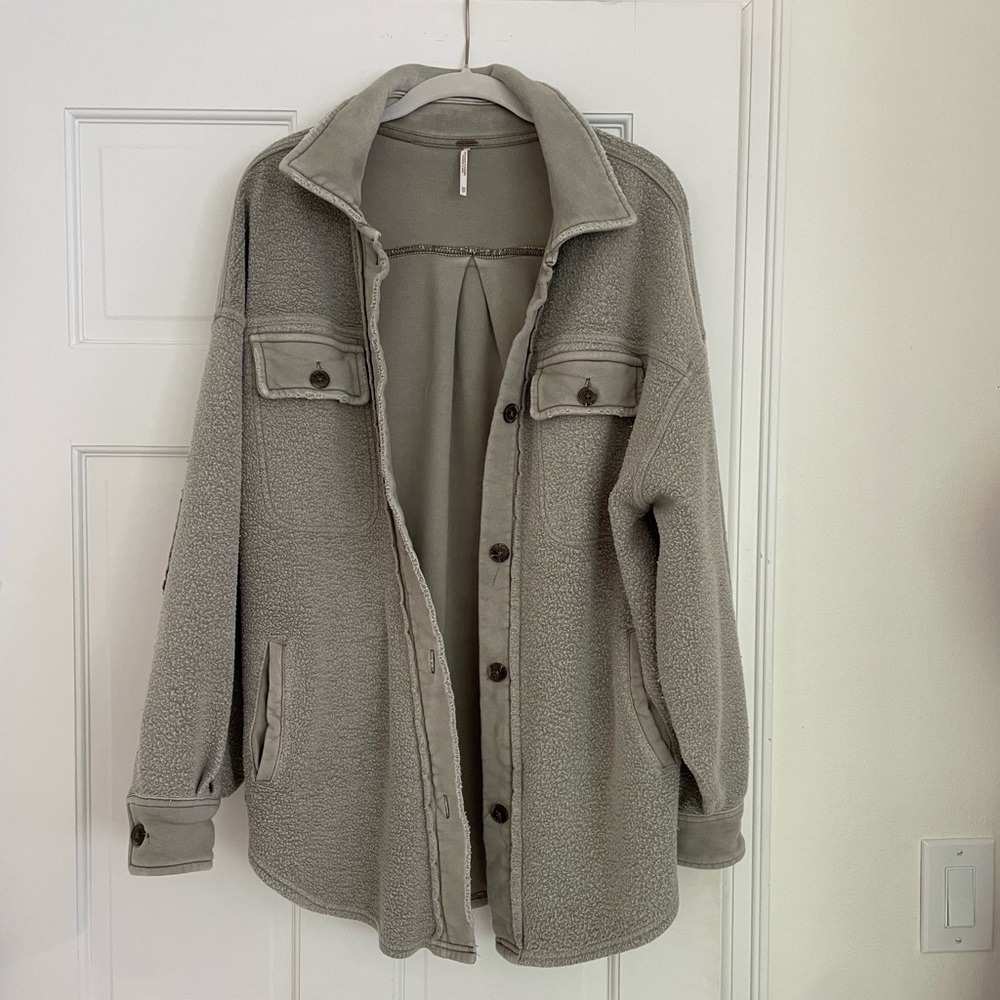 Free People Ruby shacket - size xs - olive